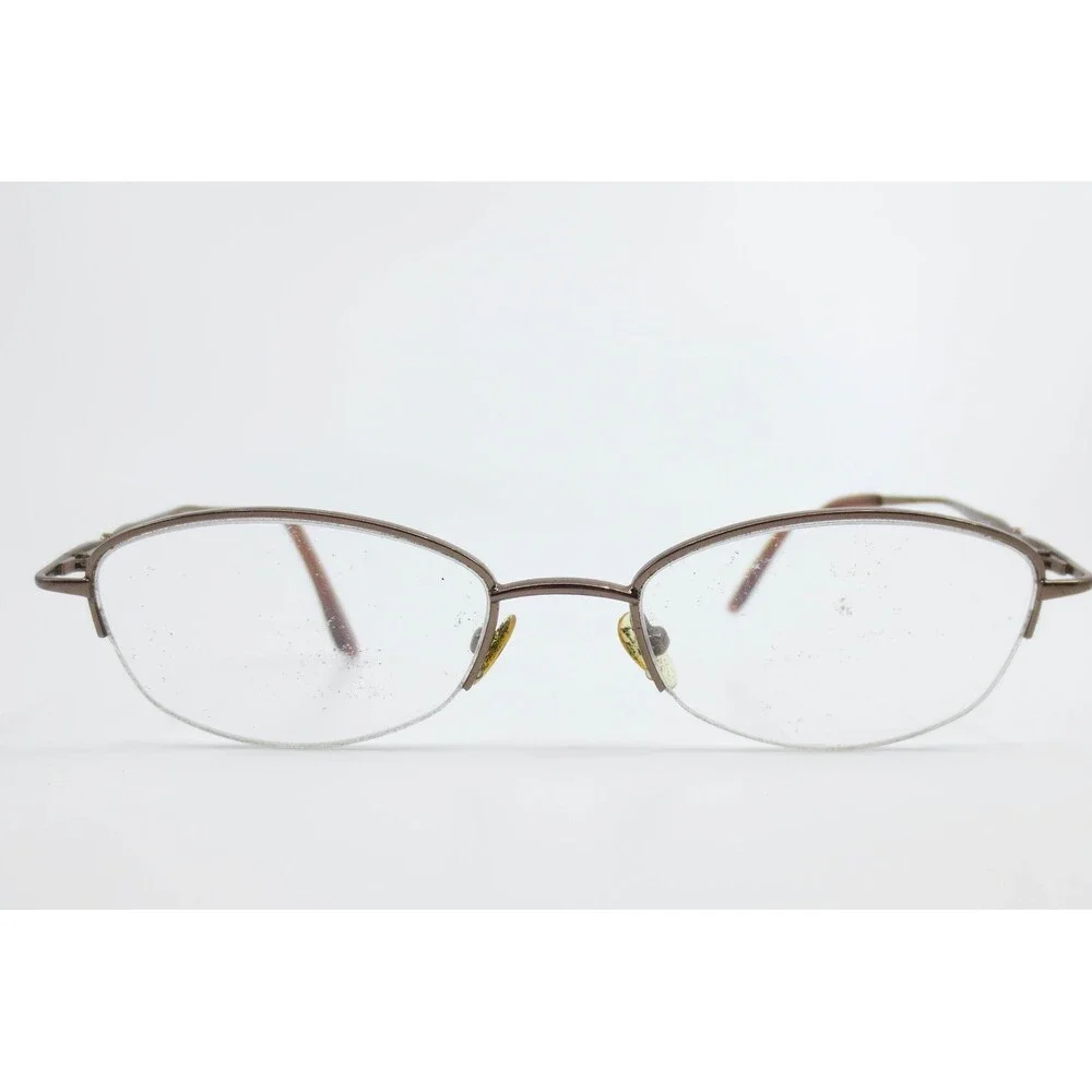 Visage Cashmere BRN Brown Semi Rimless Oval Eyeglasses Frames LT23256415